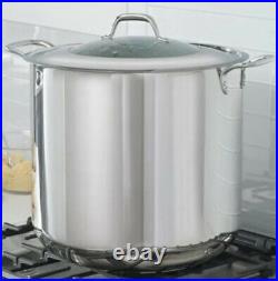 50 gallon Stainless Steel Stockpot w Steaming Rack Princess Houses Pre owned