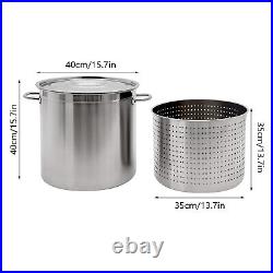 52L/55QT Stock Pot Stainless Steel Large Kitchen Soup Pot Big Cooking Restaurant 52L/55QT Stock Pot Stainless Steel Large Kitchen Soup Pot Big Cooking Restaurant