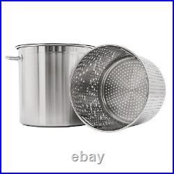 52L/55QT Stock Pot Stainless Steel Large Kitchen Soup Pot Big Cooking Restaurant 52L/55QT Stock Pot Stainless Steel Large Kitchen Soup Pot Big Cooking Restaurant