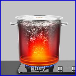 52L Stainless Steel Seafood Boil Pot With Basket Heavy Duty Cooking Pot With Lid