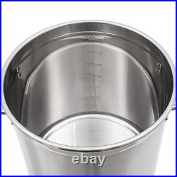 52L Stainless Steel Seafood Boil Pot With Basket Heavy Duty Cooking Pot With Lid