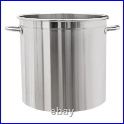 52L Stainless Steel Seafood Boil Pot With Basket Heavy Duty Cooking Pot With Lid