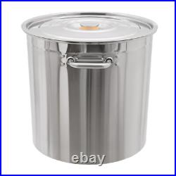 52L Stainless Steel Seafood Boil Pot With Basket Heavy Duty Cooking Pot With Lid
