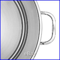 52-Qt Polished Stainless Steel Stock Pot Brewing Beer Kettle Mash Tun with Lid