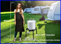 53 QT Stainless Steel Stock Pot WithBasket. Heavy Kettle. Cookware for Boiling