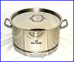 55qt Quart Stainless Steel 20 Wide Pot Steamer rack canning Tamale Stew Seafood