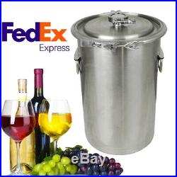 5 Gallon Portable Stainless Steel Home Safty Use Kettle Brewing Stock Pot Beer