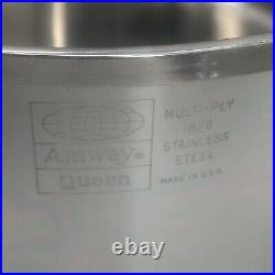 5 Piece Amway Queen Cookware Multi-PLY 18/8 Stainless Steel 6QT 1QT Pot Lid Fry