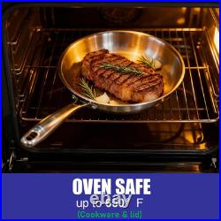 5-Ply Stainless Steel Cookware Set, 8-Piece Induction Compatible, Oven Safe