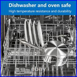 5-Ply Stainless Steel Cookware Set, 8-Piece Induction Compatible, Oven Safe