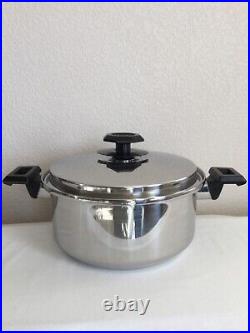 5 Qt KitchenCraft Stockpot 5-Ply MultiCore T304 StainlessSteel Dome & Vented Lid
