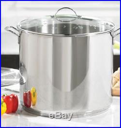 60-Qt. Princess House Stainless Steel Classic Stockpot With Steaming Rack
