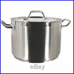 60 Qt Stock Pot WithLid Stainless Steel Commercial Grade -NSF