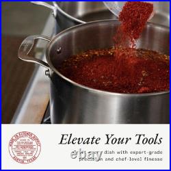 6 Qt Stainless Steel Stock Pot with Lid Professional 5 Ply Cookware