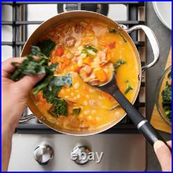 71003 3-Ply Base Brushed Stainless Steel Stock Pot/Stockpot with Lid, 8 Quart