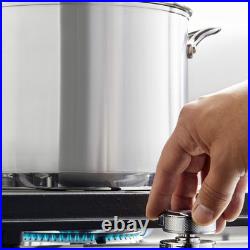 71003 3-Ply Base Brushed Stainless Steel Stock Pot/Stockpot with Lid, 8 Quart