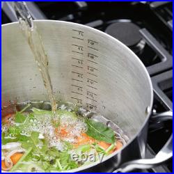 71003 3-Ply Base Brushed Stainless Steel Stock Pot/Stockpot with Lid, 8 Quart