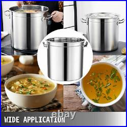 74QT Stainless Steel Stock Pot Brewing Beer Kettle Large Home Use Commercial