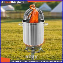 78-Qt Stainless Steel Stock Pot With Metal Lid Seafood Crawfish Crab Boil Pot US 78-Qt Stainless Steel Stock Pot With Metal Lid Seafood Crawfish Crab Boil Pot US