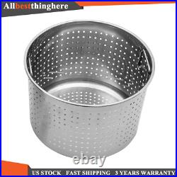 78-Qt Stainless Steel Stock Pot With Metal Lid Seafood Crawfish Crab Boil Pot US