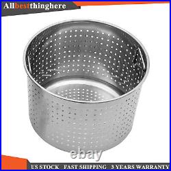 78-Qt Stainless Steel Stock Pot With Metal Lid Seafood Crawfish Crab Boil Pot US