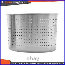 78-Qt Stainless Steel Stock Pot With Metal Lid Seafood Crawfish Crab Boil Pot US