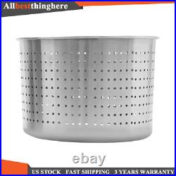 78-Qt Stainless Steel Stock Pot With Metal Lid Seafood Crawfish Crab Boil Pot US
