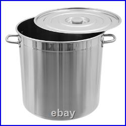 78-Qt Stainless Steel Stock Pot With Metal Lid Seafood Crawfish Crab Boil Pot US