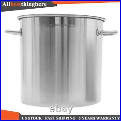 78-Qt Stainless Steel Stock Pot With Metal Lid Seafood Crawfish Crab Boil Pot US 78-Qt Stainless Steel Stock Pot With Metal Lid Seafood Crawfish Crab Boil Pot US