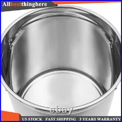 78-Qt Stainless Steel Stock Pot With Metal Lid Seafood Crawfish Crab Boil Pot US