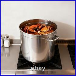 78 Quart Stock Pot Stainless Steel Large Kitchen Soup Big Cooking Steaming Fryer