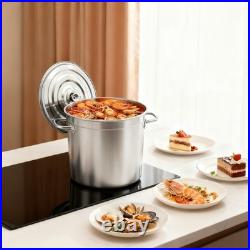 78 Quart Stock Pot Stainless Steel Large Kitchen Soup Big Cooking Steaming Fryer