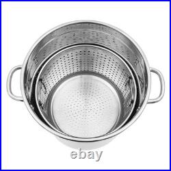 78 Quart Stock Pot Stainless Steel Large Kitchen Soup Big Cooking Steaming Fryer