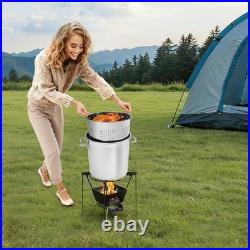 78 Quart Stock Pot Stainless Steel Large Kitchen Soup Big Cooking Steaming Fryer