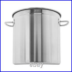 78 Quart Stock Pot Stainless Steel Large Kitchen Soup Big Cooking Steaming Fryer