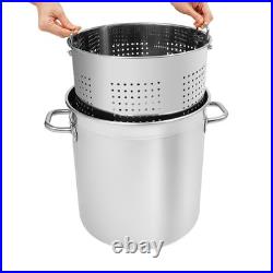 78 Quart Stock Pot Stainless Steel Large Kitchen Soup Big Cooking Steaming Fryer