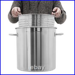 78 Quart Stock Pot Stainless Steel Large Kitchen Soup Big Cooking Steaming Fryer