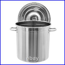 78 Quart Stock Pot Stainless Steel Large Kitchen Soup Big Cooking Steaming Fryer