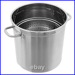 78 Quart Stock Pot Stainless Steel Large Kitchen Soup Big Cooking Steaming Fryer 78 Quart Stock Pot Stainless Steel Large Kitchen Soup Big Cooking Steaming Fryer