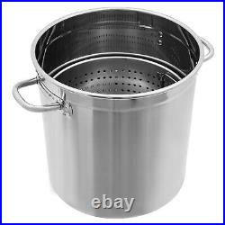 78 Quart Stock Pot Stainless Steel Large Kitchen Soup Big Cooking Steaming Fryer 78 Quart Stock Pot Stainless Steel Large Kitchen Soup Big Cooking Steaming Fryer