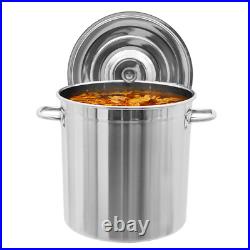 78 Quart Stock Pot Stainless Steel Large Kitchen Soup Big Cooking Steaming Fryer