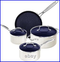 7-Piece Duralon Blue Ceramic Nonstick Cookware Set PFAS Free & Oven Safe