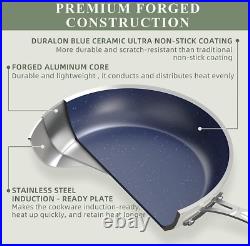 7-Piece Duralon Blue Ceramic Nonstick Cookware Set PFAS Free & Oven Safe 7-Piece Duralon Blue Ceramic Nonstick Cookware Set PFAS Free & Oven Safe