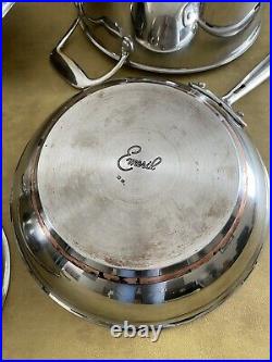 7 Piece Emeril Lagasse Stainless Steel Copper Core Cookware Pots and Pans Set