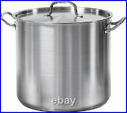 80117/581DS 24 Qt. Stainless Steel Covered Stock Pot, Quarts