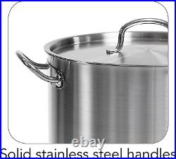 80117/581DS 24 Qt. Stainless Steel Covered Stock Pot, Quarts