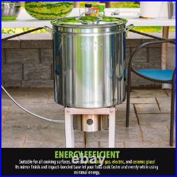 82 Quart Stainless Steel Stockpot with Basket for Soups, Stews & Boils