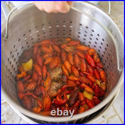 82 Quart Stainless Steel Stockpot with Basket for Soups, Stews & Boils