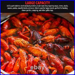 82 Quart Stainless Steel Stockpot with Basket for Soups, Stews & Boils