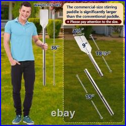 84QT Stainless Steel Seafood Boil Pot with Basket & 36 inch Large Mixing Paddle